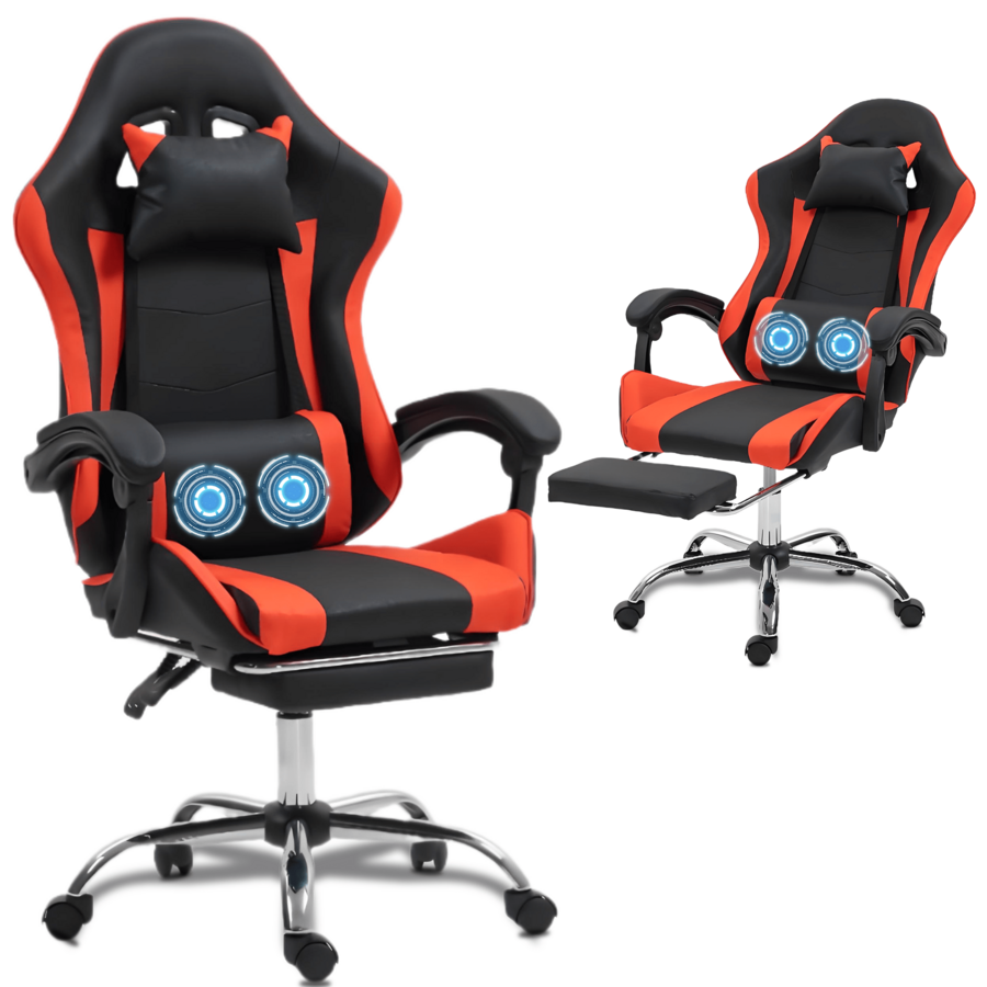 Gaming Chair With Massage Lumb - Video Games 评论和价格