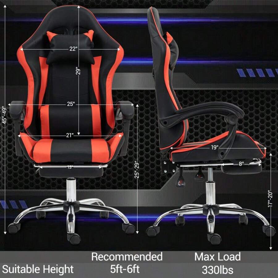 Gaming Chair With Massage Lumb - Video Games 评论和价格